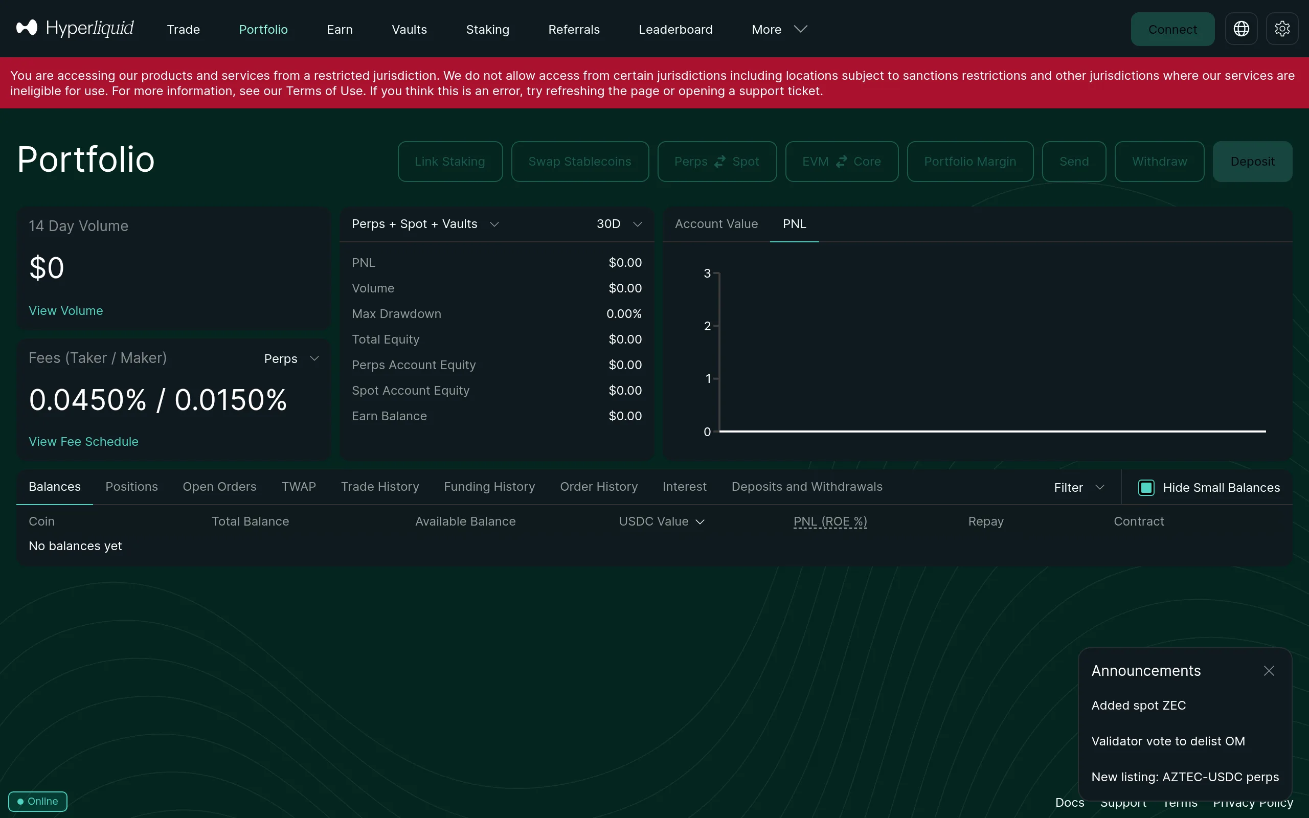 Hyperliquid portfolio dashboard